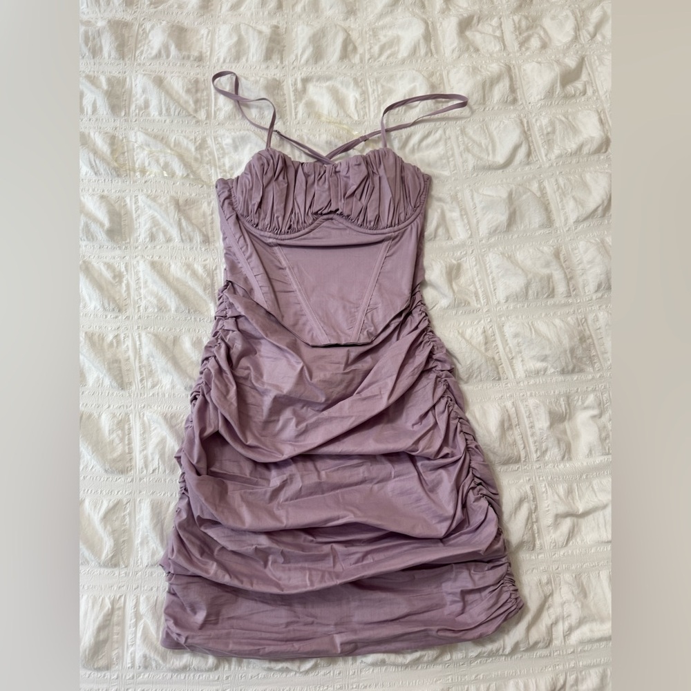 Mistress rocks purple mini dress xs